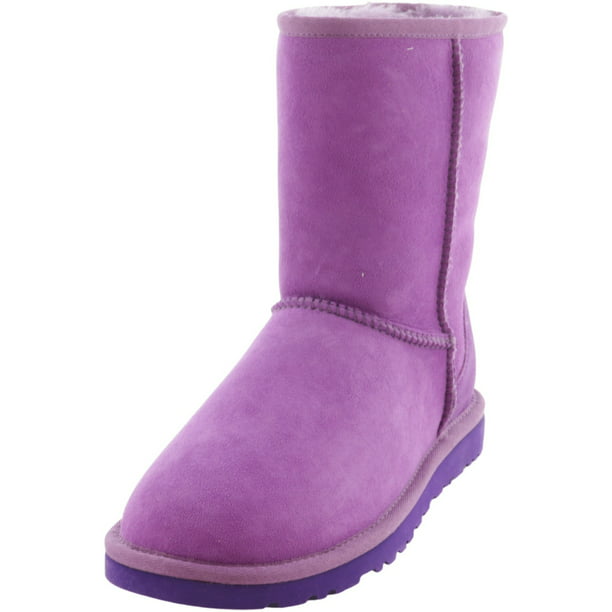 UGG - Ugg Women's Classic Short Crazy Plum Mid-Calf Leather Snow Boot ...
