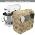 thumbnail image 2 of Animal Stand Mixer Cover, Cartoon Illustrated Repetitive Colorful Multitude OrientalLayout, Kitchen Appliance Organizer Bag Cover with Pockets, 5 Quarts, Mustard Multicolor, by Ambesonne, 2 of 4