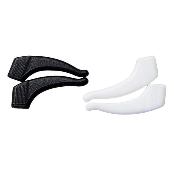 2 ganchos antideslizantes para gafas, accesorios de silicona cómodos para gafas. En blanco y negro