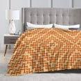 thumbnail image 4 of DouZhe Ultra-Soft Micro Fleece Lightweight Flannel Bed Blanket, Geometric Zigzag Style Print Cozy Warm Throw Blankets, 50"x40", 4 of 7