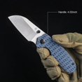 thumbnail image 5 of Kizer Towser S Folding Knife Steel Blue Richlite Handle Pocket Knife Camping Tools, 5 of 6
