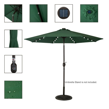 Sundale Outdoor Solar Powered 32 Led Lighted Patio Umbrella Sundale Outdoor Solar Powered 32 Led Lighted Patio Umbrella With Crank And Tilt 9