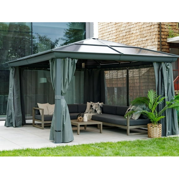 Venus Gazebo 12 pi. x 14 pi. en Gris