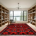 thumbnail image 2 of ODIKA 2'x3' Machine Washable Non-Slip Area Rug, Kilim Red High Traffic Rug with Pad, Red, 1053162, 2 of 8