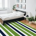 thumbnail image 6 of Geometric Area Rug 5'x8' Green Navy Blue White Geometric Stripes Washable Area Rugs Non Shedding Floor Carpet Rubber Backing Non-Slip Indoor Mats for Living Room Bedroom Kitchen, 6 of 8