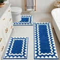 thumbnail image 4 of Tuvgenk Bathroom Mats and Rugs Sets 3 Piece Non Slip Water Absorbent Washable Plush Bath Mat Sets for Bathroom Floor(Blue,47x16,24x16,20x16 inch), 4 of 6