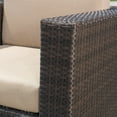 Cascada Outdoor Wicker Swivel Club Chair with Cushions, Dark Brown