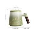 thumbnail image 2 of Taza de cerámica for preparar té de gran capacidad con tapa y filtro, taza de café for oficina, 2 of 7
