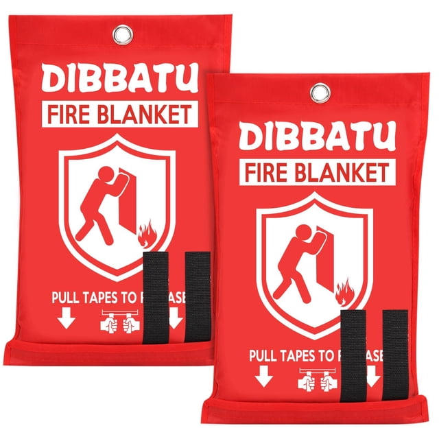 DIBBATU Couverture d'Incendie d'Urgence pour la Maison, Couvertures Ignifuges pour la Maison et la Cuisine, Couvertures Ignifuges d'Urgence pour la Maison, FirePro