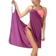 thumbnail image 3 of Womens Summer Bikini Cover Up V Neck Dress Spaghetti Strap Backless Beach Dress, 3 of 5