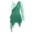 thumbnail image 3 of MSemis Girls Kids Sequined Ballet Leotard Lyrical Asymmetrical Hem Dancewear Dress, 3 of 4