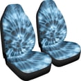 thumbnail image 3 of Xoenoiee Blue Tie-dye Print Universal Auto Front Seat Protector Car Seat Covers for Front Seat Only Full Set of 2pcs, Universal Fit, for Most Cars Sedan SUV Van, 3 of 6
