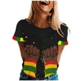 thumbnail image 2 of Binmer T-shirt à Col Rond à Manches Courtes Imprimé pour la Fête de l'Indépendance pour Femmes Haut/chemise Ample à Manches Courtes à Col Rond, 2 of 5