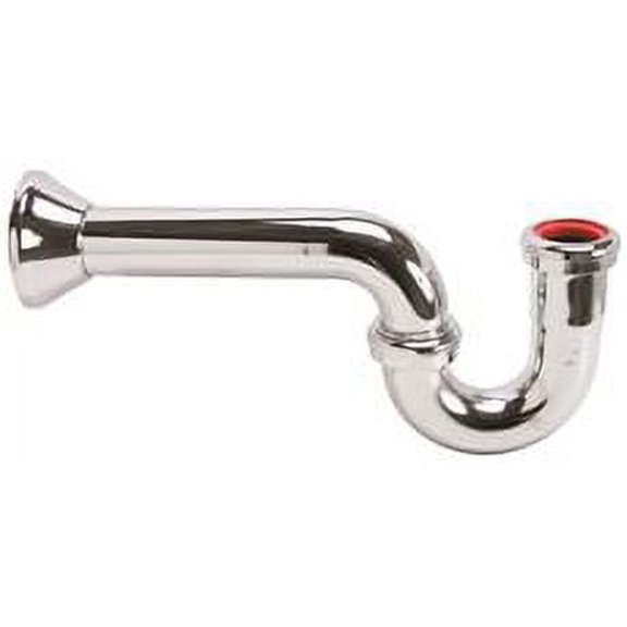 Keeney P-Trap With Deep Flange And Without Cleanout, 1-1/2 In., 17-Gauge Chrome