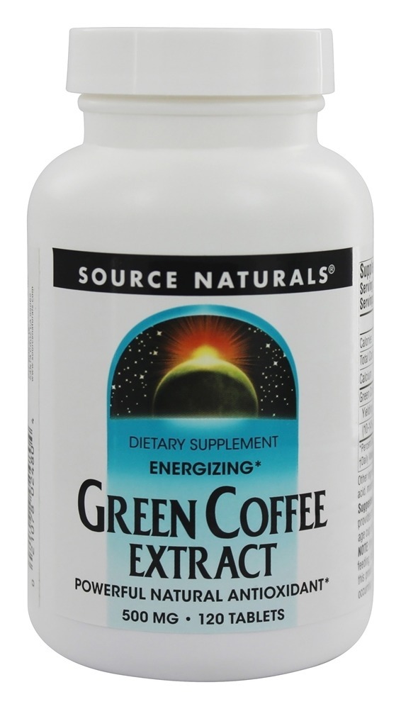 Source Naturals Green Coffee Extract Energizer 120 Tablets (with