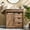 Light Brown, variant on wow97e Farmhouse Bathroom Vanity with Sink, 24" Freestanding Bathroom Vanity Cabinet with Sliding Barn Door, 3 Storage Drawers & Adjustable Shelves
