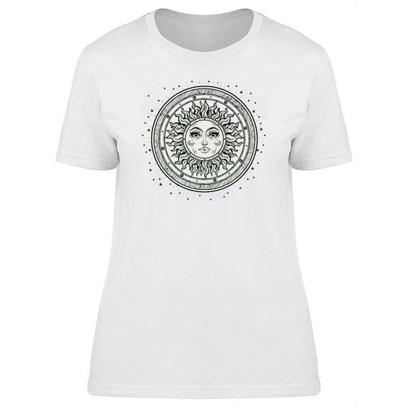 Esoteric Moon Stars T-Shirt Women -Image by Shutterstock, Female Small