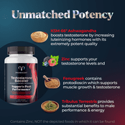 Promescent Testosterone Booster for Men with Ashwagandha, 90 Capsules