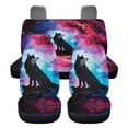 thumbnail image 6 of Uourmeti Wolf Starry Night Car Seat Covers Easy to Install Car Seat Cover Full Set, Auto Decor Compatible with Cars Sedans, 6 of 6