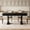 Black, variant on Rectangular Dining Table 71 Inch with Two Drawers – Wooden Kitchen Table, Large Tabletop, Sturdy Double Pedestal Base – Seats 6-8