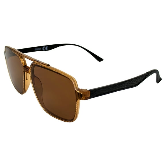 AlterImage Luxe Fashion Retro Sunglasses for Men or Women Vintage Style Brown Frame w/ Brown Lenses