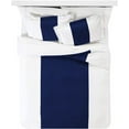 thumbnail image 2 of BedDecor Contrast Color Bar 3 Piece Duvet Cover Set 100% Egyptian Cotton 600 TC (Royal Blue, Twin/Twin XL), 2 of 5