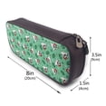 thumbnail image 3 of Picia Christmas French Bulldog Pattern Large Capacity PU Leather Pencil Case Organizer Pen Marker Holder Double Zipper Storage Bag Big Pencil Pouch for College Office, 3 of 6