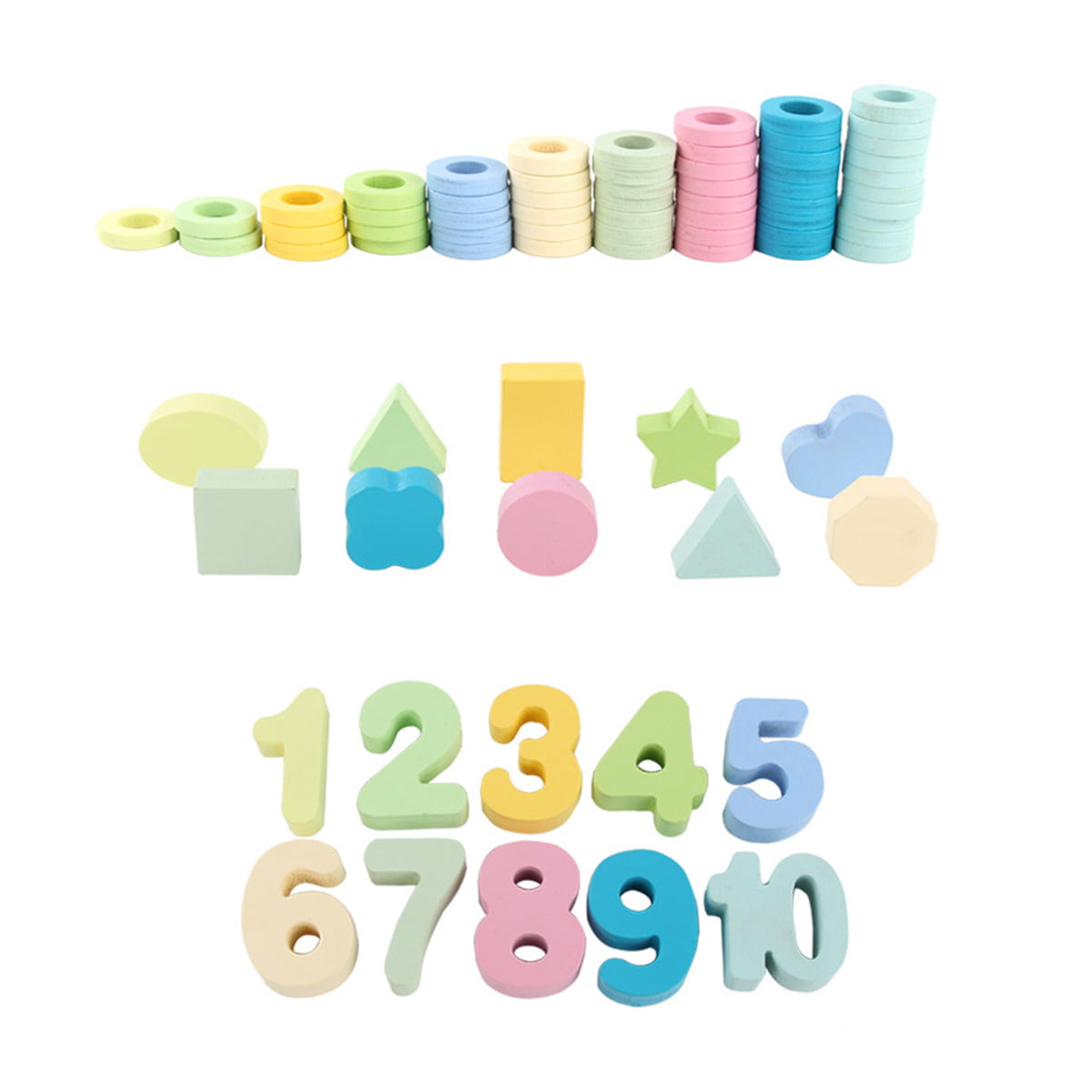 Montessori Math Toys Counting Board Digital Shape Pairing Preschool Learning UK 