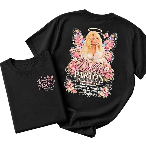 Vintage Dolly Tshirt Parton Memorial T-Shirt for Women Country Music Legend Retro Country Singer Graphic Tee Tops