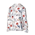 thumbnail image 2 of Pofeuu Tulips Flowers Print Sun Protection Outdoor Lightweight Full Zip UV Cooling Hoodie Long Sleeve Summer Clothing for Outdoor Hiking-Medium, 2 of 5