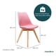thumbnail image 3 of Set Comedor Oslo Mundo In Melamina 120 Negro 4 sillas Frankfurt Rosa Minimalista, 3 of 8