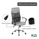 thumbnail image 4 of Silla De Oficina Ejecutiva Ergonomica Piel Sintetica Mesch gris KingsHouse 300261, 4 of 8