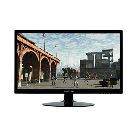 sceptre 20 inch 1600x900 75hz led hd monitor hdmi vga build-in speakers, brushed black 2019
