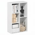 thumbnail image 2 of Furinno LUDER Book Shelf, 5-Cube Bookshelf, Reversible Bookcase, 9.4 x 19.5 x 31.5, for Living Room, Bedroom, Home Office, Plain White, 2 of 5