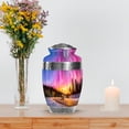 thumbnail image 7 of MUKTIVE Northern Lights Cremation Urn, Human Ashes for Women, Decorative Purple Urns for Men, Large Memorial Urn for Parents, Decorative Car Funeral Urns, 10 Inch, 7 of 7