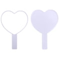 thumbnail image 1 of Heart-Shaped Travel Handheld Mirror, Cosmetic Hand Mirror, 1 of 5