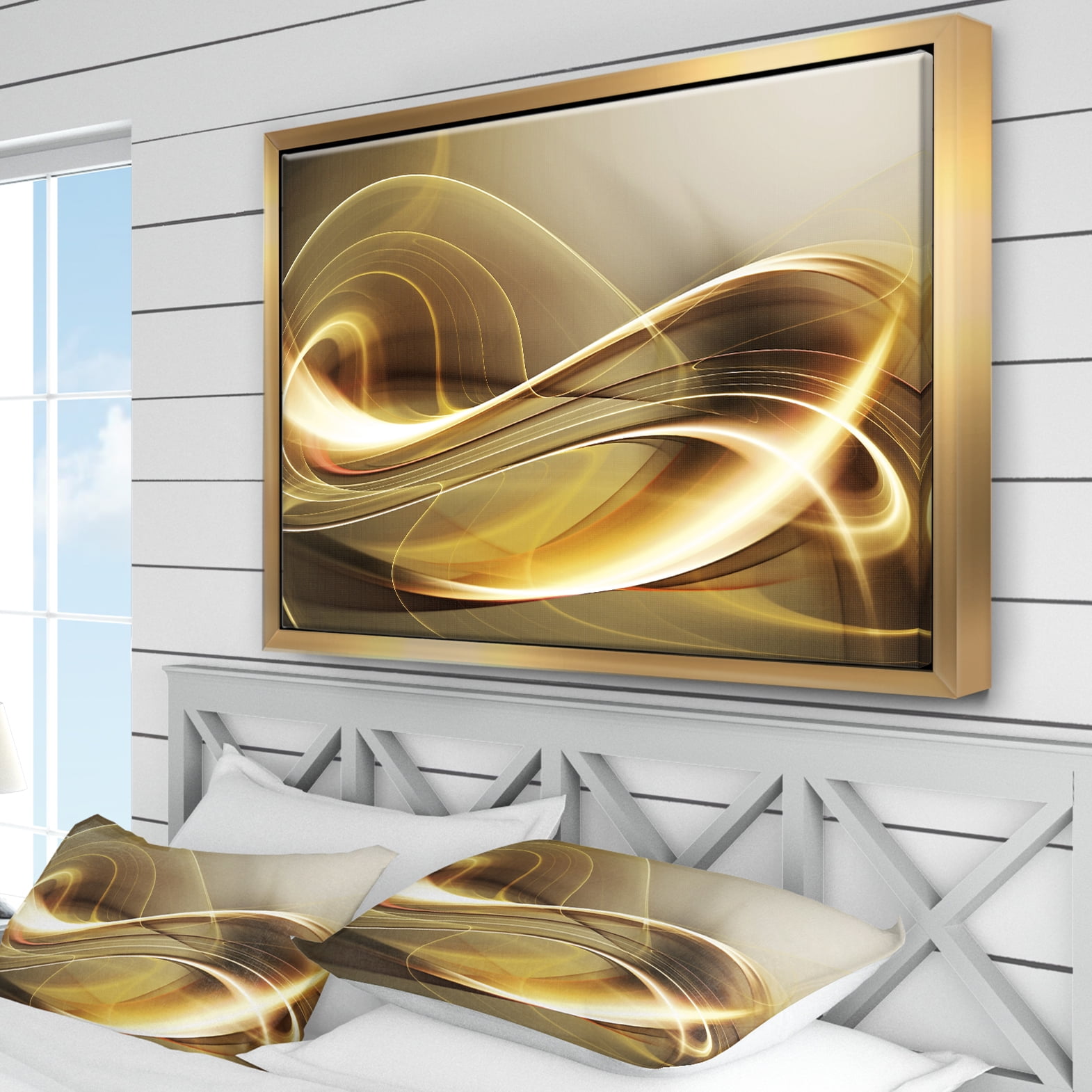 Designart ' Elegant Modern Sofa ' Large Abstract Framed Canvas Art