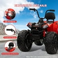 thumbnail image 4 of Electric ATV 24v Quad Ride on Toy – 4WD Battery Powered Vehicle with Dual 7AH Batteries, 4×80w Strong Motors, EVA Rubber Wheels, Handlebar Throttle, LED Lights & Built-in Music, Red, 4 of 7