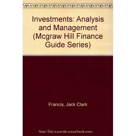 Pre-Owned - Investments: Analysis and Management (MCGRAW HILL FINANCE GUIDE SERIES)