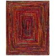 thumbnail image 2 of SAFAVIEH Braided Daphne Geometric Cotton Reversible Area Rug, Red/Multi, 8' x 10', 2 of 11