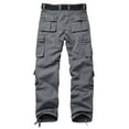 thumbnail image 2 of TRGPSG Men's Casual Work Cargo Pants Outdoor Hiking Pants with Pockets(No Belt),Gray 44x34, 2 of 7
