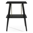 thumbnail image 3 of Pemberly Row Mid-Century Wood & Metal Turntable Stand in Black & Chrome, 3 of 9