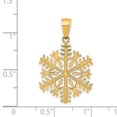 thumbnail image 5 of 14K Yellow Gold Charm Pendant 26 mm 17 Polished 3-D Snowflake, 5 of 5