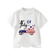 thumbnail image 1 of Gibobby Camisas De Vestir Camisetas con estampado de camionetas con texto del 4 de julio para niños pequeños, camiseta con bandera americana, camisetas de manga corta patrióti(Blanco, 6-7 Años), 1 of 5