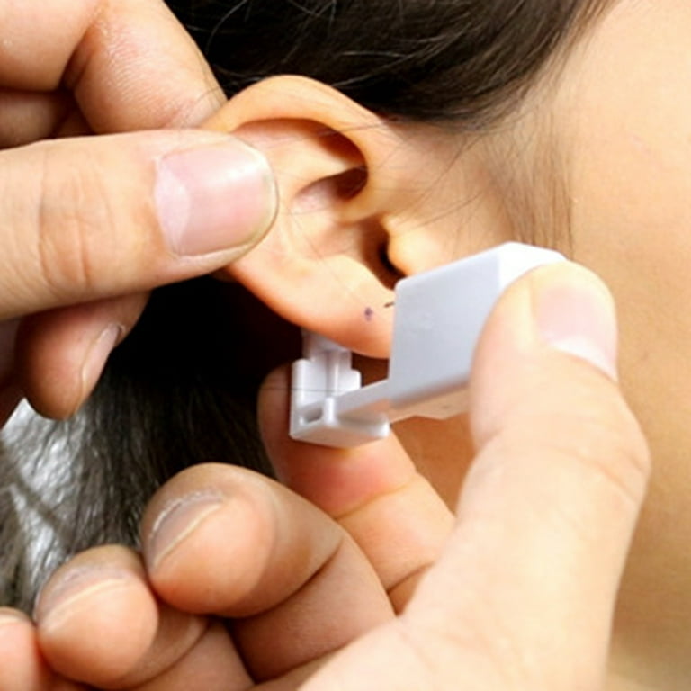 Walmeck Self Ear Piercing Tool White Self Piercing Kit Disposable