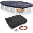 thumbnail image 1 of SET Sunsolar Energy Technologies Leaf Net Cover for 16 ft x 32 ft Oval Above Ground Swimming Pool with Extra 3 ft Overlap, 1 of 8