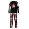 thumbnail image 3 of Odeerbi Christmas Pajamas for Family Holiday Plaid Long Sleeve Family Christmas Pajamas Matching Sets Dad Print Parent-child Suit Two-Piece Sleepwear Xmas Family Matching PJs Set Black, 3 of 5