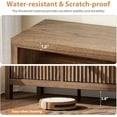 thumbnail image 4 of Fluted Storage Cabinet 65.8" Adjustable 3-Tier, Modren Entryway Organizer with Fluted Doors and Gold Handle, Waterproof Design for Kitchen, Entryway, Dining Room, and Home Office, Natural O, 4 of 7
