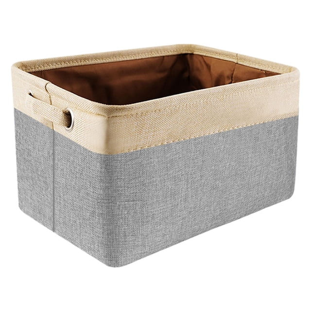 Collapsible Dogs Toy Basket Storage Food Grey