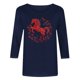 thumbnail image 5 of TaTaai Ladies 2026 New Year Festival Print 3/4 Sleeve Round Neck Blouse Casual Top Holiday Celebration Party Attire Gift, 5 of 5